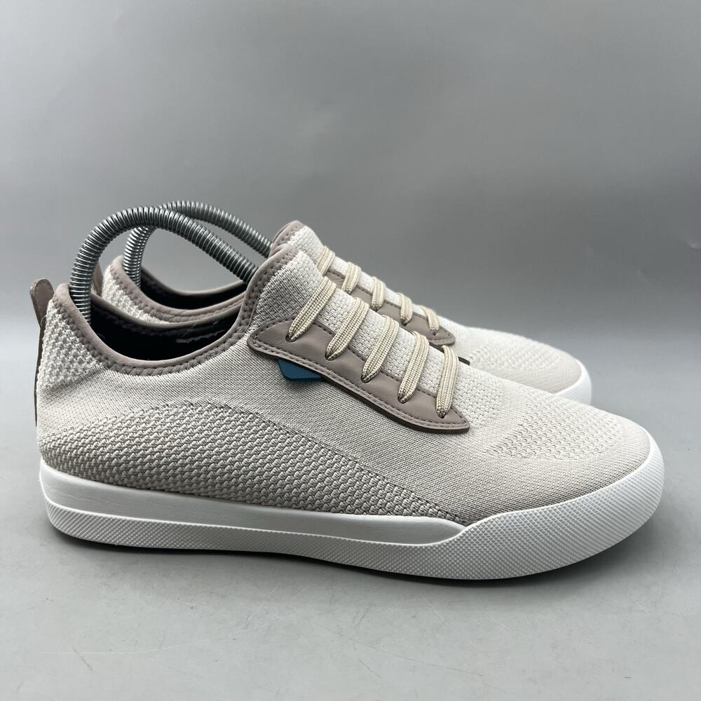 Vessi Weekend Waterproof Shoes Women Size 9 Beige Knit Comfort Lace Up Sneakers